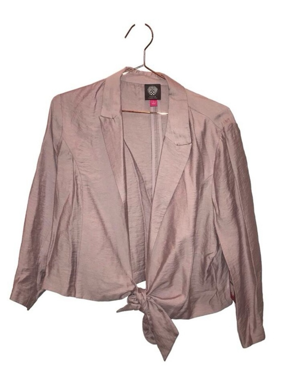 Women's Pink Tie-Front Jacket - Unbranded